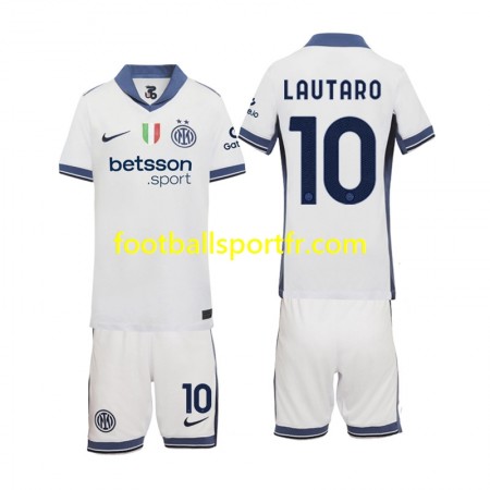 Tenue Inter Milan Lautaro 10 Enfant Exterieur 2024-2025 Maillot de Foot